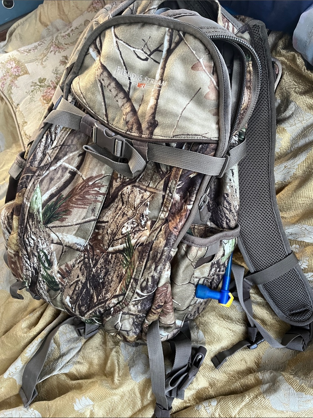Field & Stream Realtree-Style Camo Backpack in Brown and Green